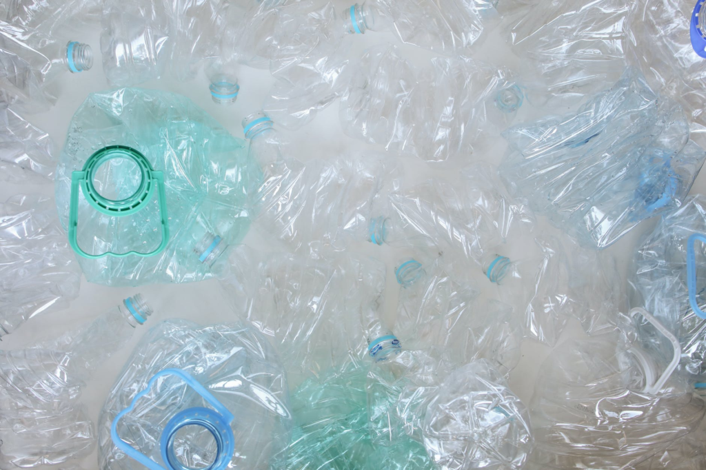 a pile of plastic bottles