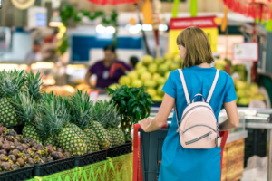 a person shopping